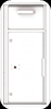 versatile™ 4C Mailbox – ADA Max Height – Hopper Collection Box 4CADS-HOP - White